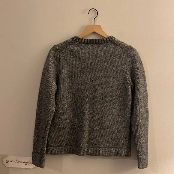 J. Crew Factory Metallic Wool Mix Sweater - Women’s Medium - Silver Blue - Picture 6 of 9